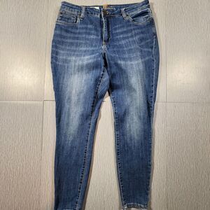 Kut from the Kloth VIV Toothpick Skinny Jeans Stretch Blue Pants Plus Size 16W